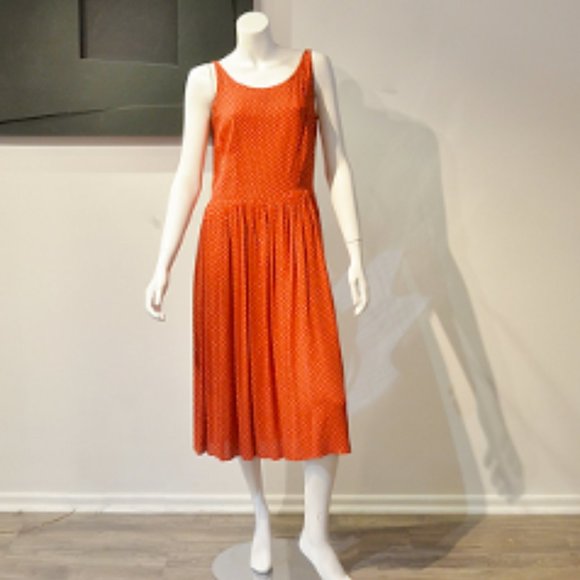 Vintage 90's Nathalie Seaver-Pindot Sundress - Picture 2 of 8